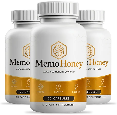 MemoHoney memory and focus support supplement three-bottle package